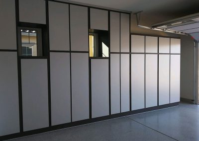 Garage Cabinets Built Around Window