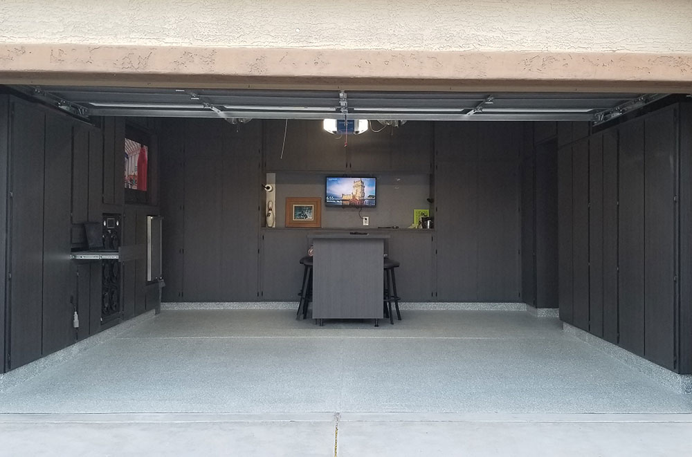 Garage Cabinets with Mancave